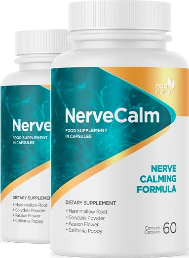 Two bottles of NerveCalm nerve calming formula